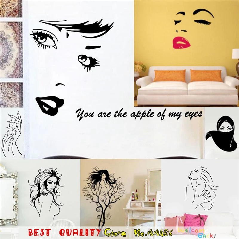 Sexy Products Naked Girls Wall Stickers Bedroom Living Room Decoration