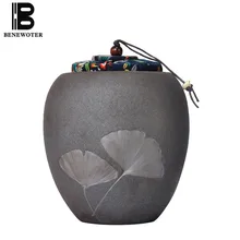 Винтаж грубая Керамическая пиала Caddy пуэр контейнер Кунг Фу Чай интимные аксессуары керамика коробка приправа резервуар для хранения кофе закупориваемая банка