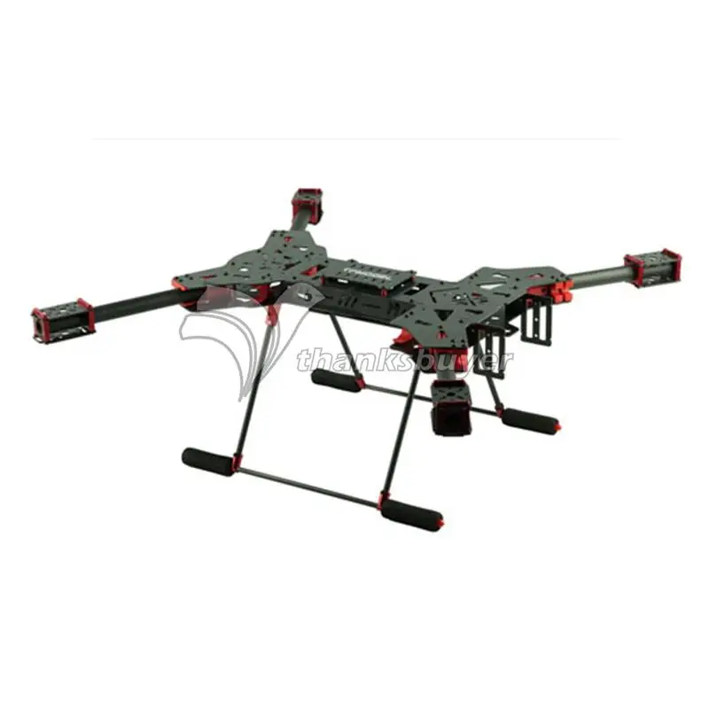 

H4 1.6MM Board 680MM Wheelbase Double C Buckle Folding Carbon Fiber Quadcopter with 3K CF Landing Gear & GPS Mounting Base