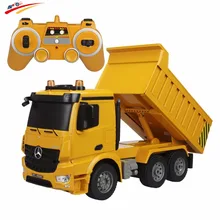 RC Truck Dumper 2 4G 4WD Remote Control Tittle Cart Engineer 6CH Recharger Demo Function with