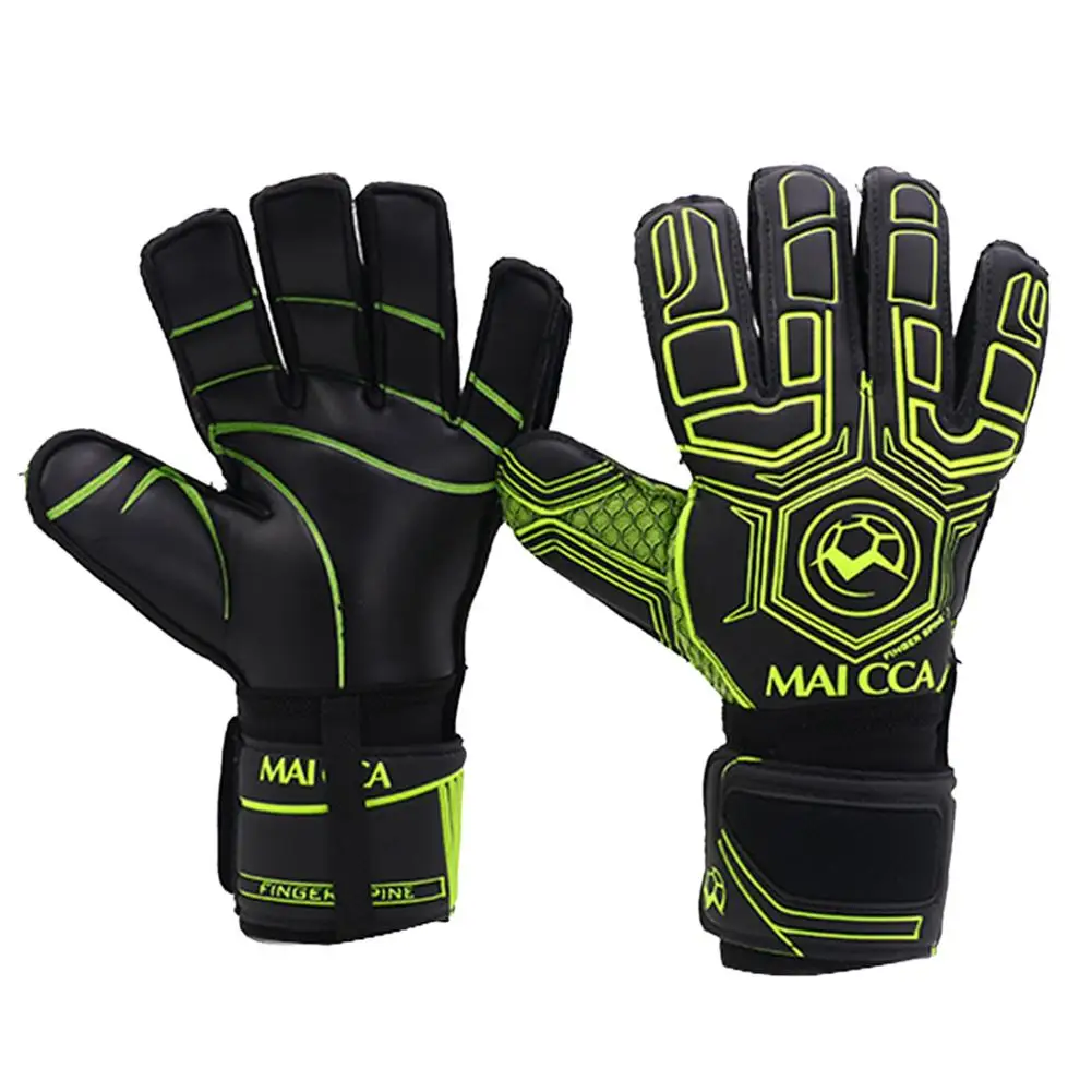 

2018 Thickened Non-Slip Goalkeeper Gloves Latex Adult With Finger Protector Goalkeeper Gloves Football Training Equipment