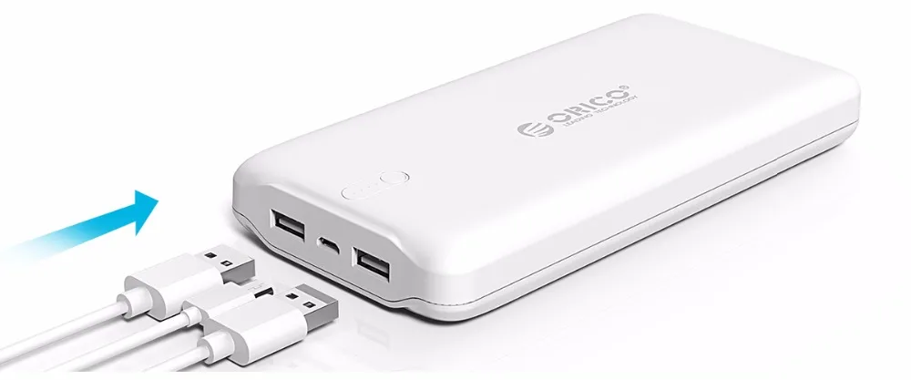 ORICO, Дополнительный внешний аккумулятор, 20000 мА/ч, полимерный внешний аккумулятор, портативный внешний аккумулятор, микро USB зарядка для Xiaomi, huawei, samsung
