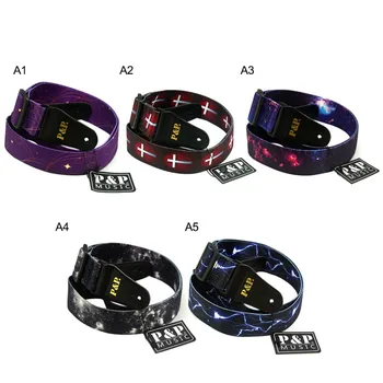 

Guitar Strap Original Vocal Folk Print Star Adjustable Polyester Belt Music String Instrument Accessories