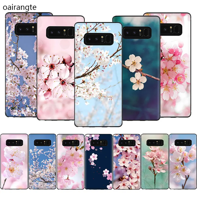

Cherry blossoms Flower Soft TPU Phone Cover Case For Samsung Galaxy A5 A6 7 8 9 2018 A10S 20S 30S 40S 50S 60 70 J6