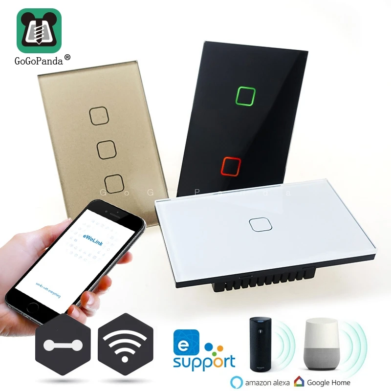  US Wifi App Remote Control Type Wall Light Controller Smart Home Automation Touch Switch Waterproof - 32886617944