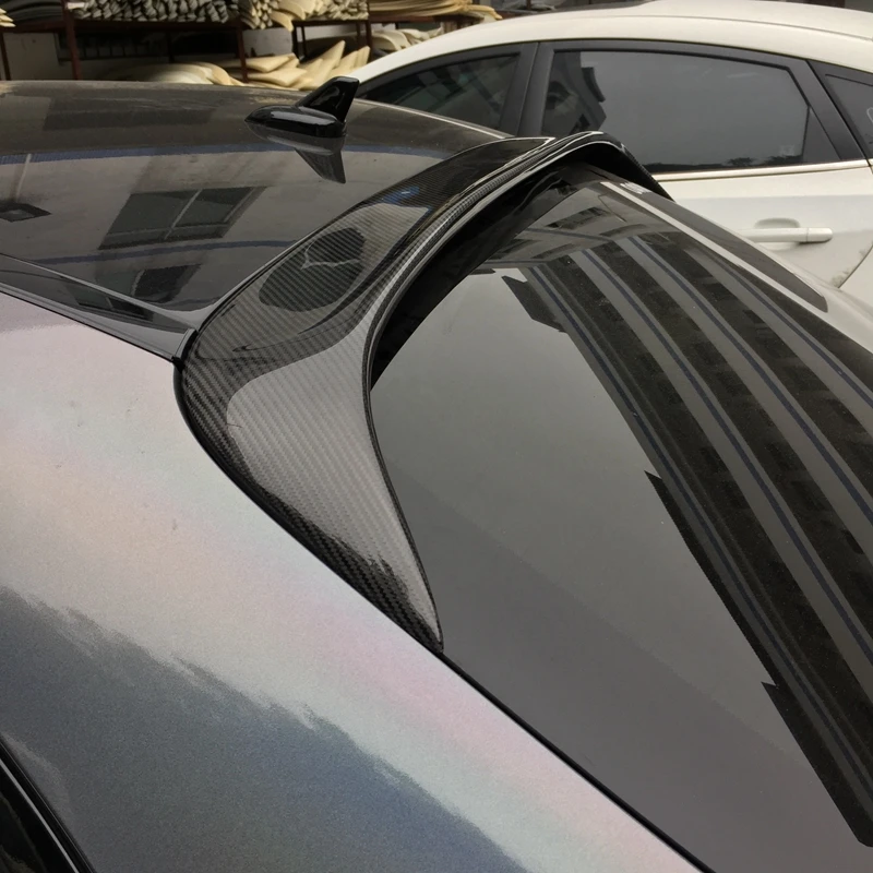 Class Carbon Fiber Rear Roof spoiler Window wing For Mercedes Benz W205 Sedan 4 Door Only 15-17 C63 AMG C200 C250 C180 car | Автомобили и