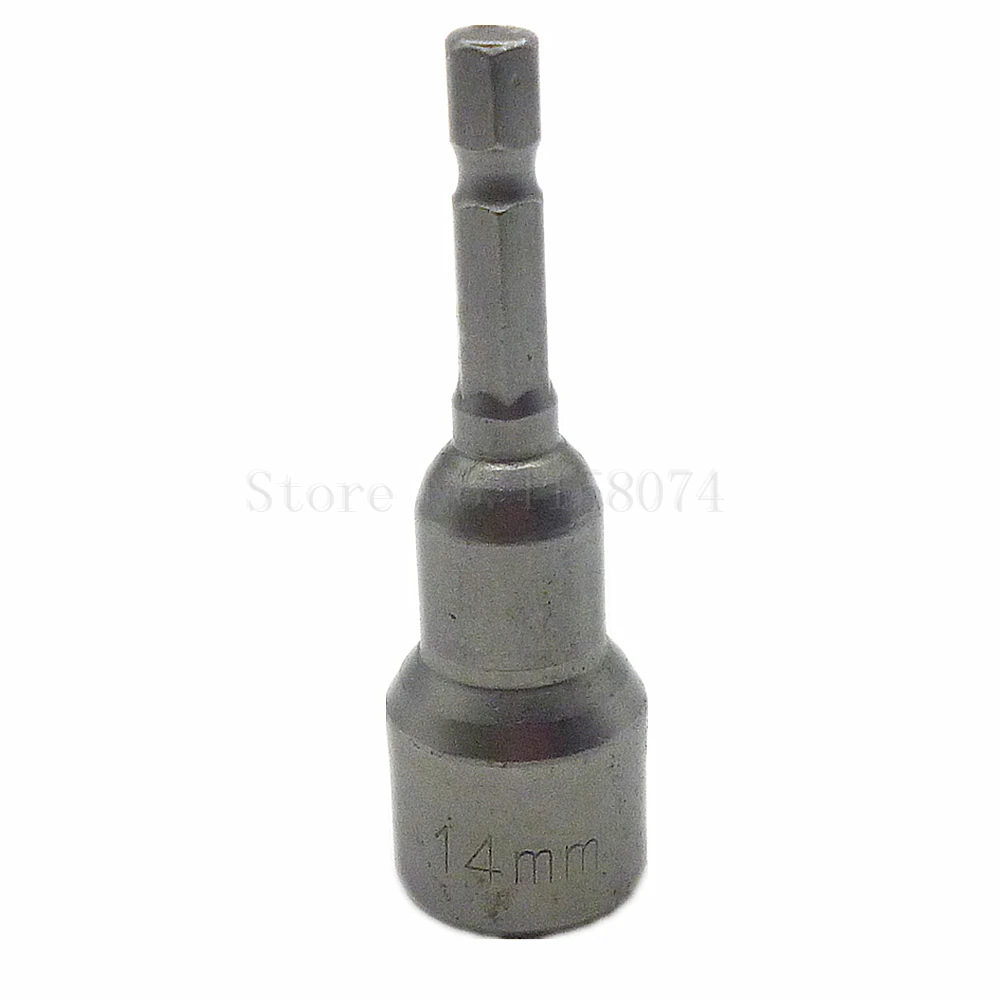 

14mm Professional Magnetic Nut Driver Metric Socket Wrench Quick Change 1/4" Hex Shank Drill Bit Adapter For Power Tools
