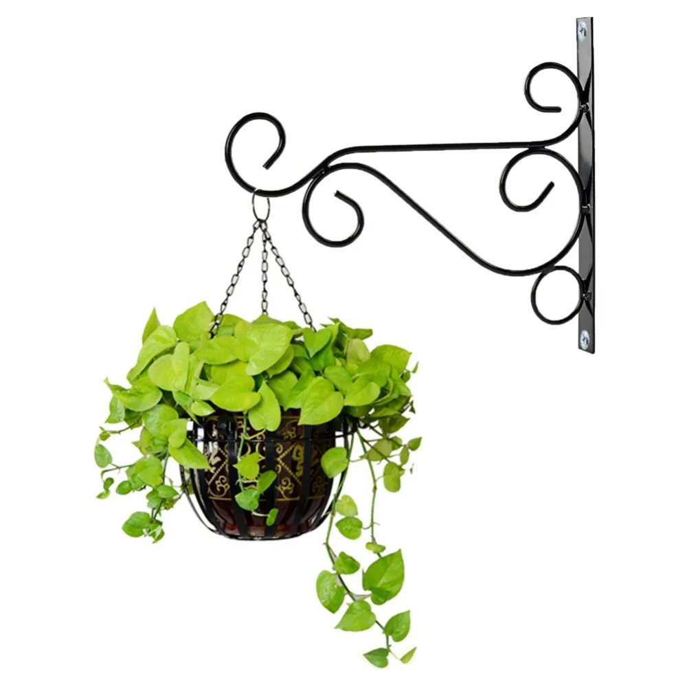 

European Style Wall Hanging Flowerpot Bracket Iron Flower Stand Balcony Garden Home Decoration Iron Plants Pots Hooks
