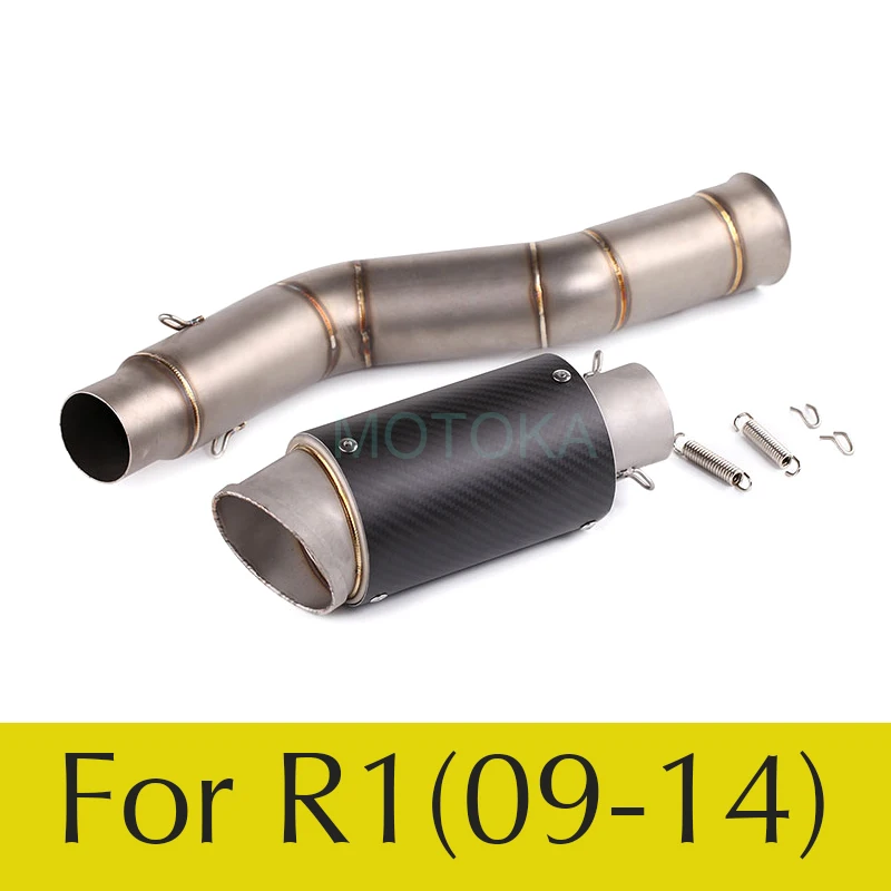 

Motorcycle Exhaust Pipe Full System YZF-R1 YZF R1 2009-2014 Middle Link Pipe Carbon Fiber Exhaust Pipe Motorbike Connect Pipe