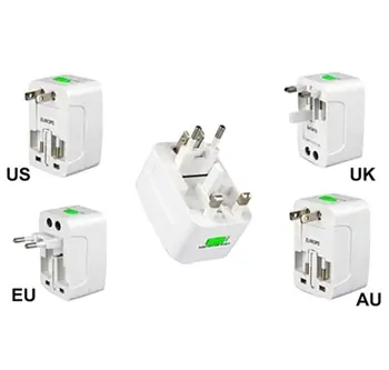 

500PCS All in One International Travel Power Charger Universal Adapter AU/UK/US/EU