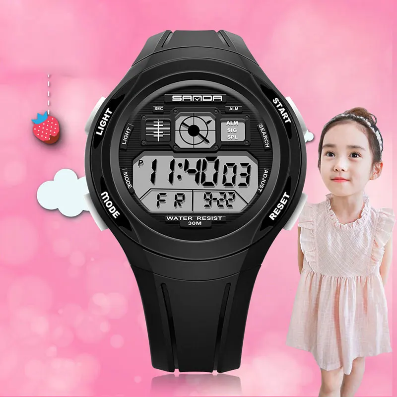 SANDA Top LED Digital Children Watch Kids Watches Girls Boys Clock Child Sport Wrist Watch Electronic for Girl Boy Surprise Gif
