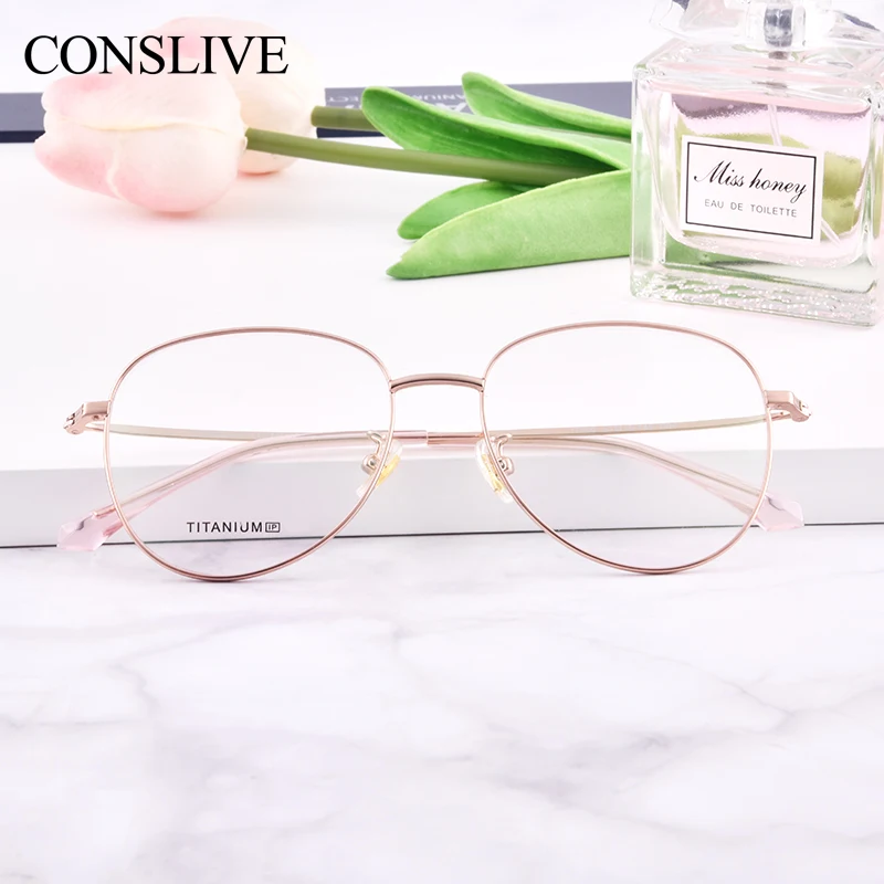 

Titanium Glasses Frame for Women Ophthalmic Eyeglasses Women Glasses with /out diopters Optical Aviators Eyeglasses
