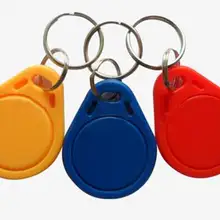 10000 шт./лот RFID 13,56 МГц Ключ-брелок для ключей IC теги СЧ 1к S50 совместимый синий