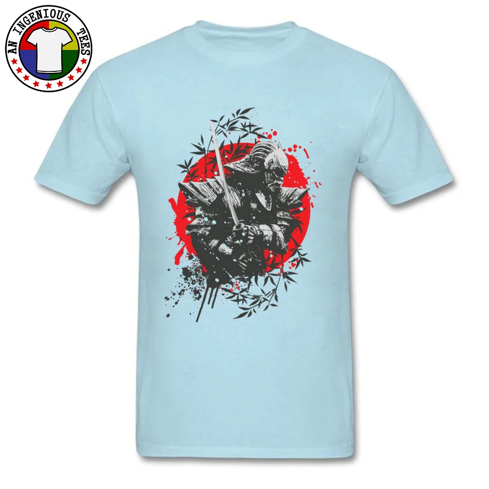 Faddish Men T-Shirt Crewneck Short Sleeve Pure Cotton Black Samurai Tops Shirts Fitness Tight Tops Tees Drop Shipping Black Samurai light