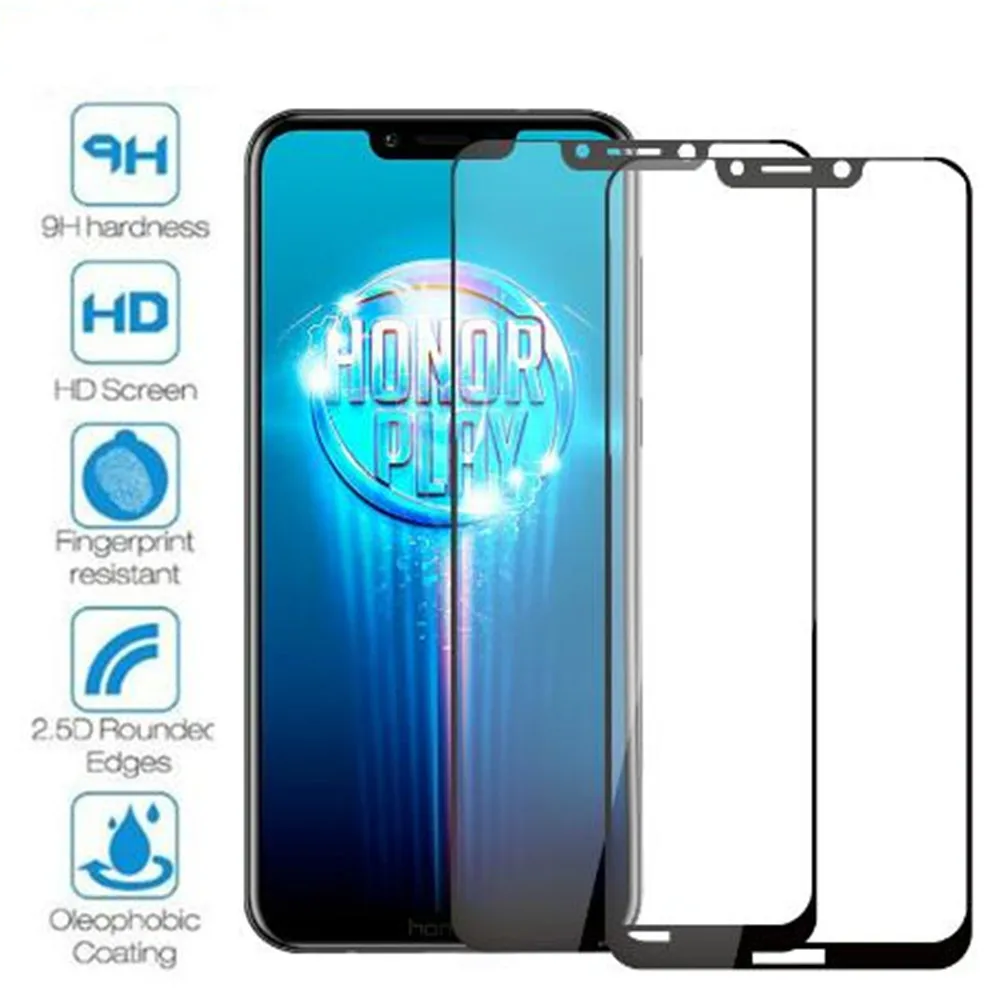 

2PCS Tempered Glass For Huawei Honor 9X 8X 7X Full Glue Screen Protector For Honor 20 Pro Lite 20i 10i 10 Lite Protective Glass