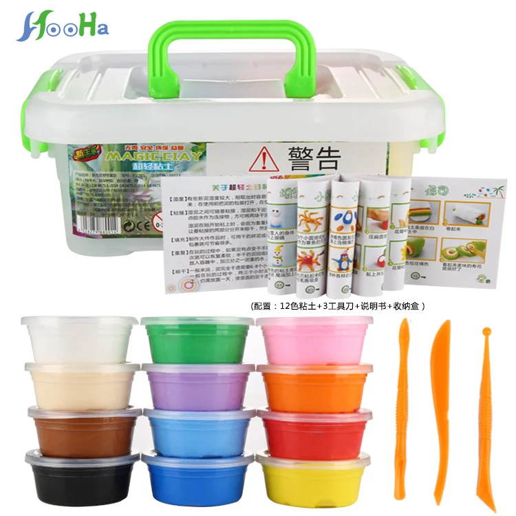 Najtaniej Puszyste zabawki 24 36 48 kolor miękka glina modelina Slide glina polimerowa zabawki suszenie powietrzem lekka glina lekka plastelina do szlamu