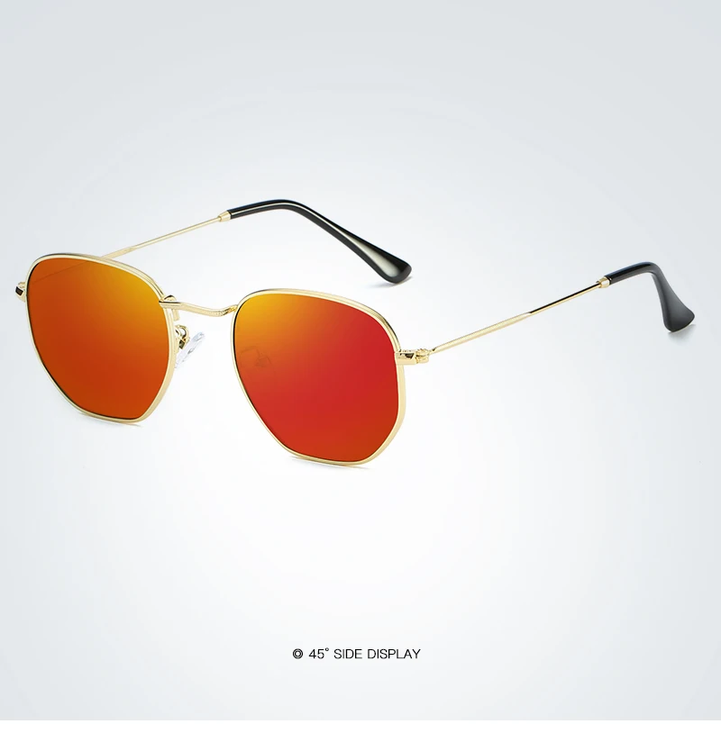 VCKA классические светоотражающие солнцезащитные очки для женщин, шестигранные ретро поляризованные солнцезащитные очки HD UV400Eyewear Oculos Gafas De Sol Shades - Цвет линз: 3