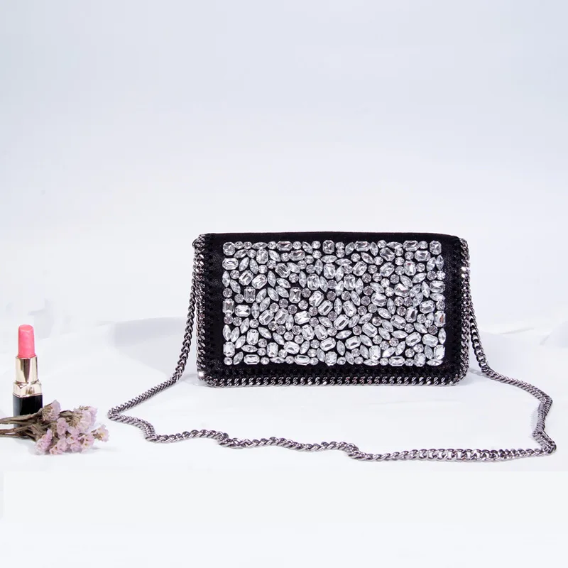 

La MaxZa Handbag For Women 2018 Diamond Encrusted Clutch Evening America And Europe Link Chain Crossbody Bags For Women