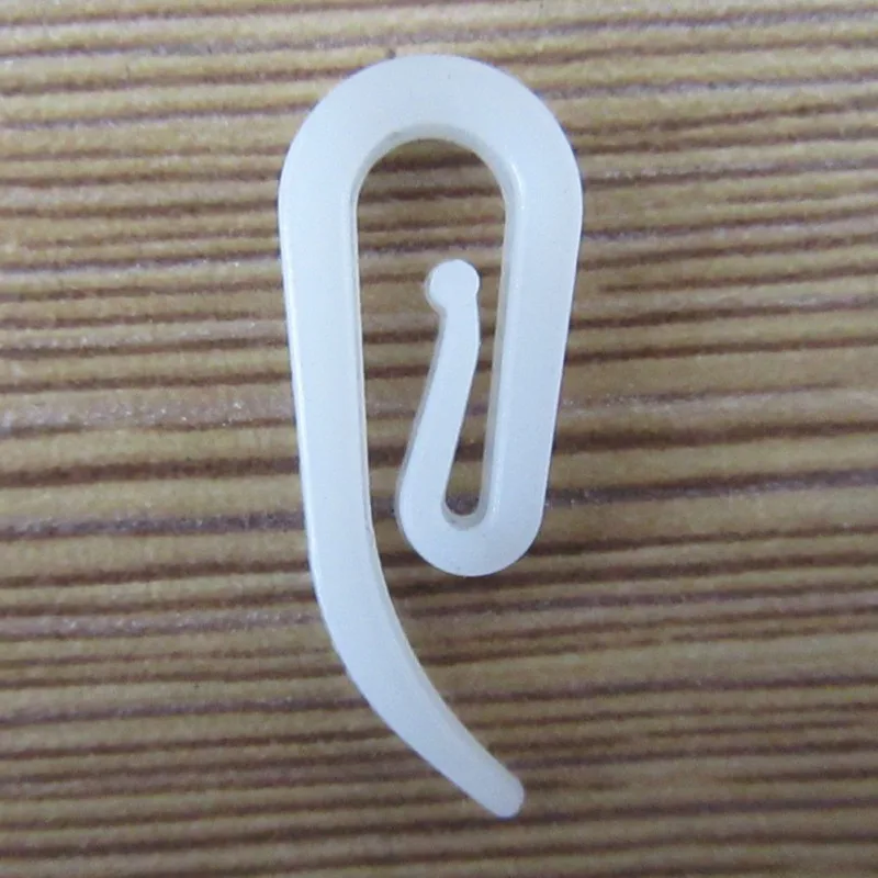 100PCS Curtain Pleat Hooks for Curtains Hooks White Plastic shape Window Curtain Hanging Accessories