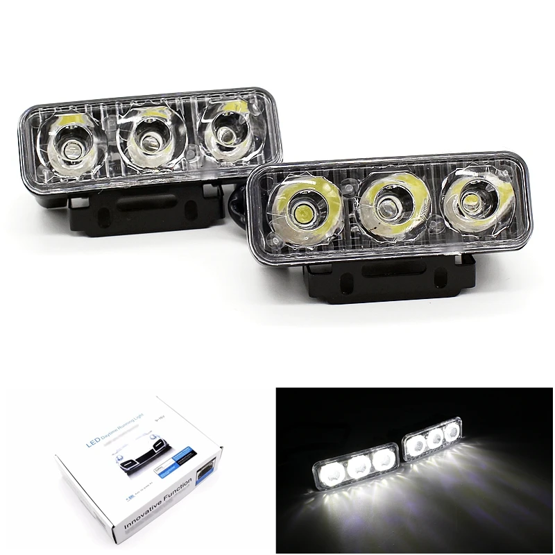 Prix pour Haute Puissance 2 Pcs/ensemble 6 Led 9 W Universal Car Light Source imperméable à l'eau DC12V DRL Feux Diurnes Auto Lampe Blanc Livraison gratuite Prix pour Haute Puissance 2 Pcs/ensemble 6 Led 9 W Universal Car Light Source imperméable à l'eau DC12V DRL Feux Diurnes Auto Lampe Blanc Livraison gratuite