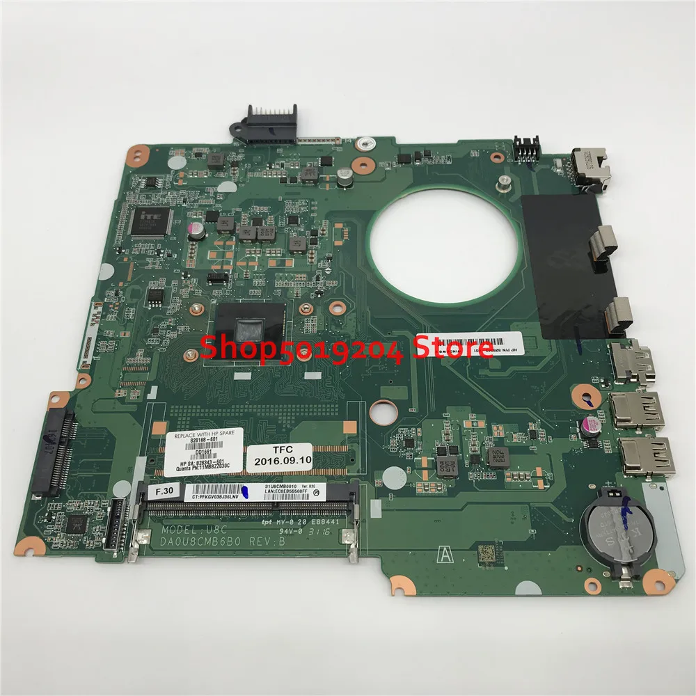 NEW Mainboard 828168 601 828343 601 For HP Pavilion 15F 15 F laptop motherboard N3050 100 1