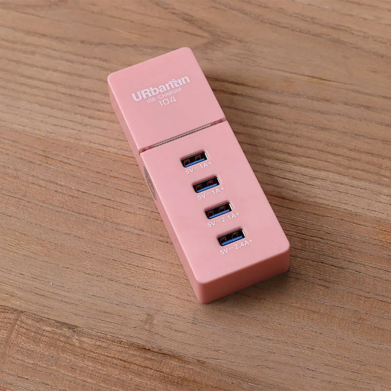 Musubo 4 USB зарядное устройство для мобильного телефона s для iPhone Xs Max XR X 6s Plus 7 8 5 US UK EU AU быстрое зарядное устройство для HUAWIE Xiaomi Redmi samsung - Тип штекера: Pink
