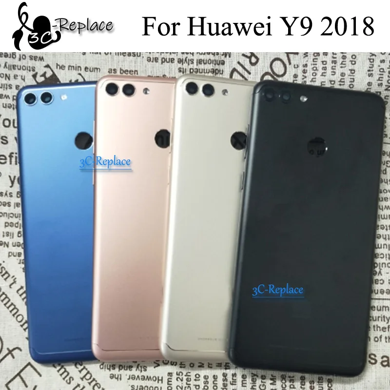 

For Huawei Y9 2018 FLA LX3 L23 LX1 L21 LX2 L22 AL00 LA10 Back Battery Cover Door Housing case Rear Glass parts