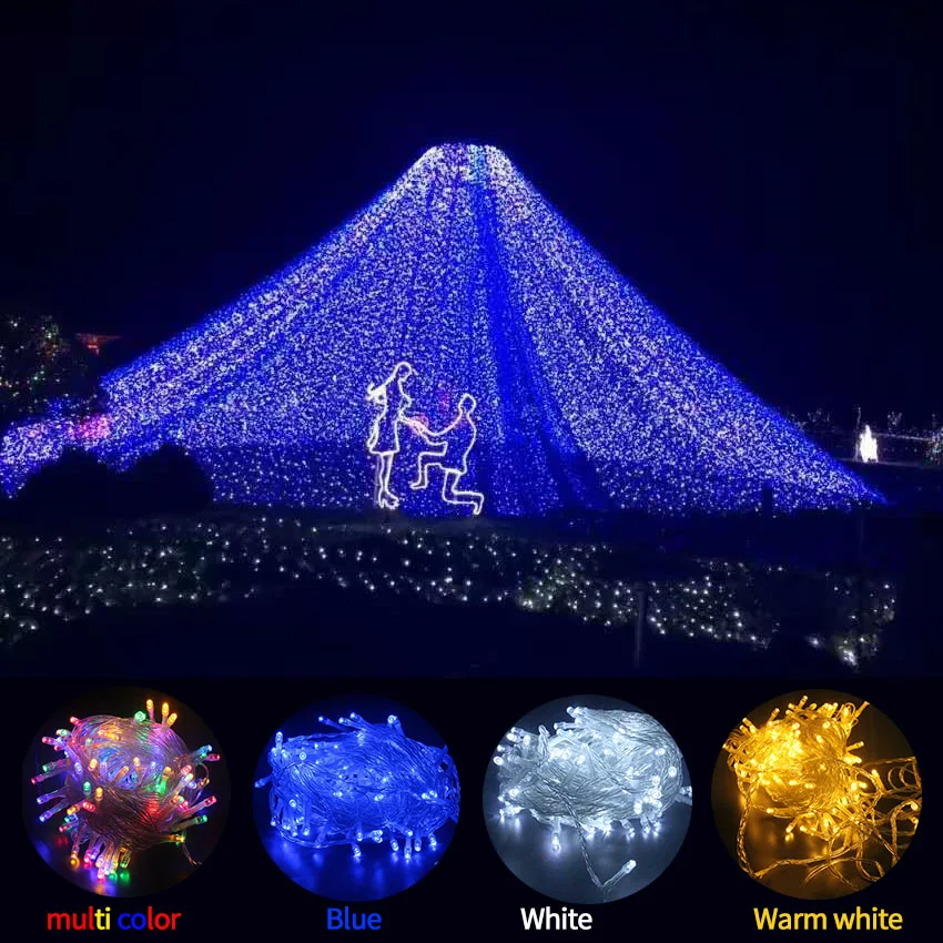 

DC 31V 50m 100m LED lights string flashing Lamps 8 modes Safety voltage holiday light Christmas Garland Wedding Party lights