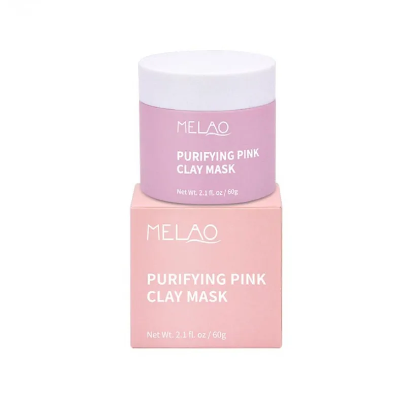 MELAO, Очищающая маска для ухода за кожей, грязевая маска для лица, женская розовая глиняная маска, Питательная, отбеливающая, против морщин, поры