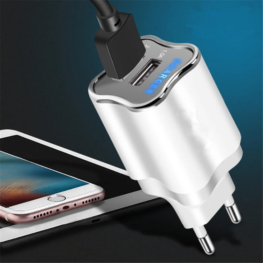 Универсальное настенное зарядное устройство SOONHUA с двумя USB портами 5 В 2 А адаптер