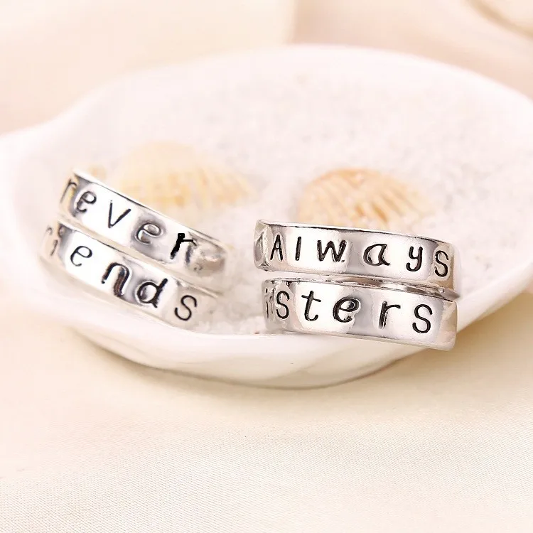 Новые кольца дружбы для лучших друзей пара колец навсегда друзья Лучшие Кольца для подруг подарок