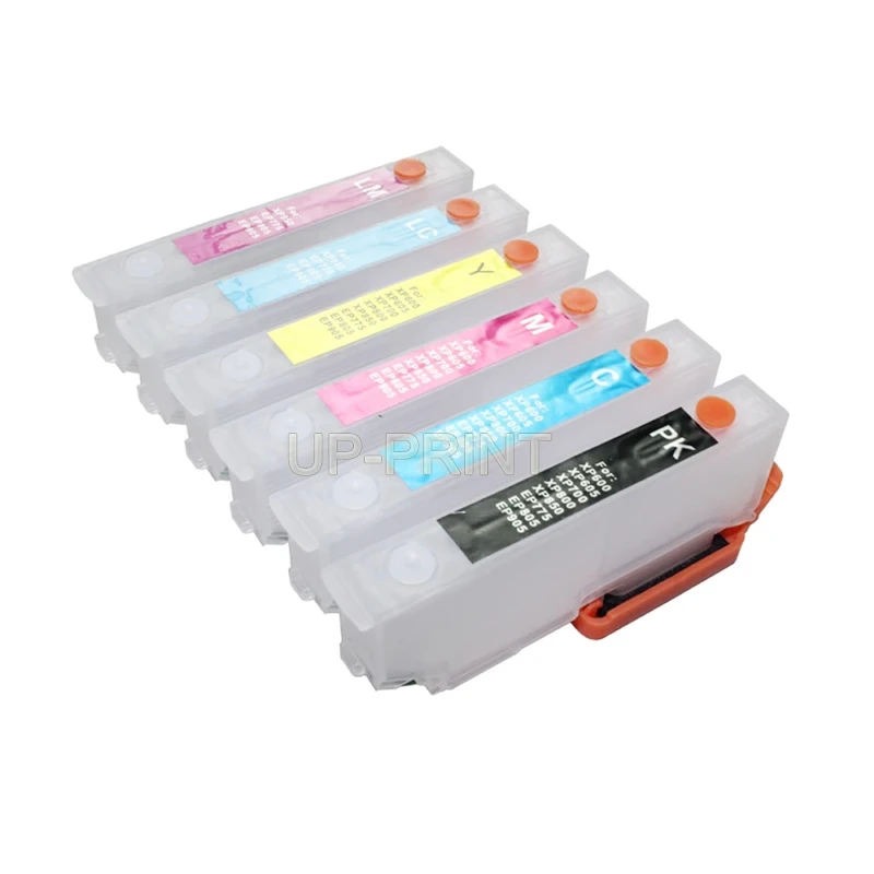 До 6 шт. T2771 - T2776 многоразовый картридж совместимый для epson XP-960 XP-750 XP-850 XP-950 XP-650 |