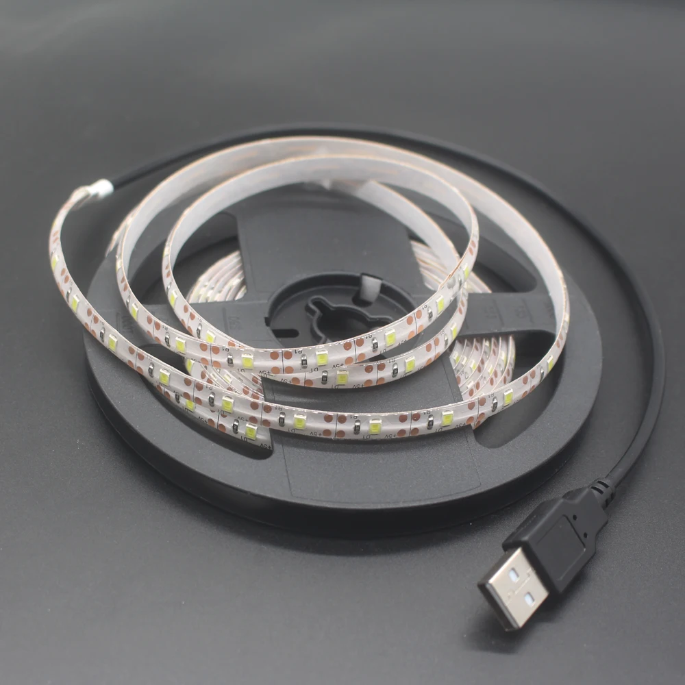 5 В USB силовой светодиодный светильник RGB 2835 3528 SMD HD ТВ Настольный ПК экран подсветка и косой светильник ing 1 м 2 м 3 м 4 м 5 м не водонепроницаемый