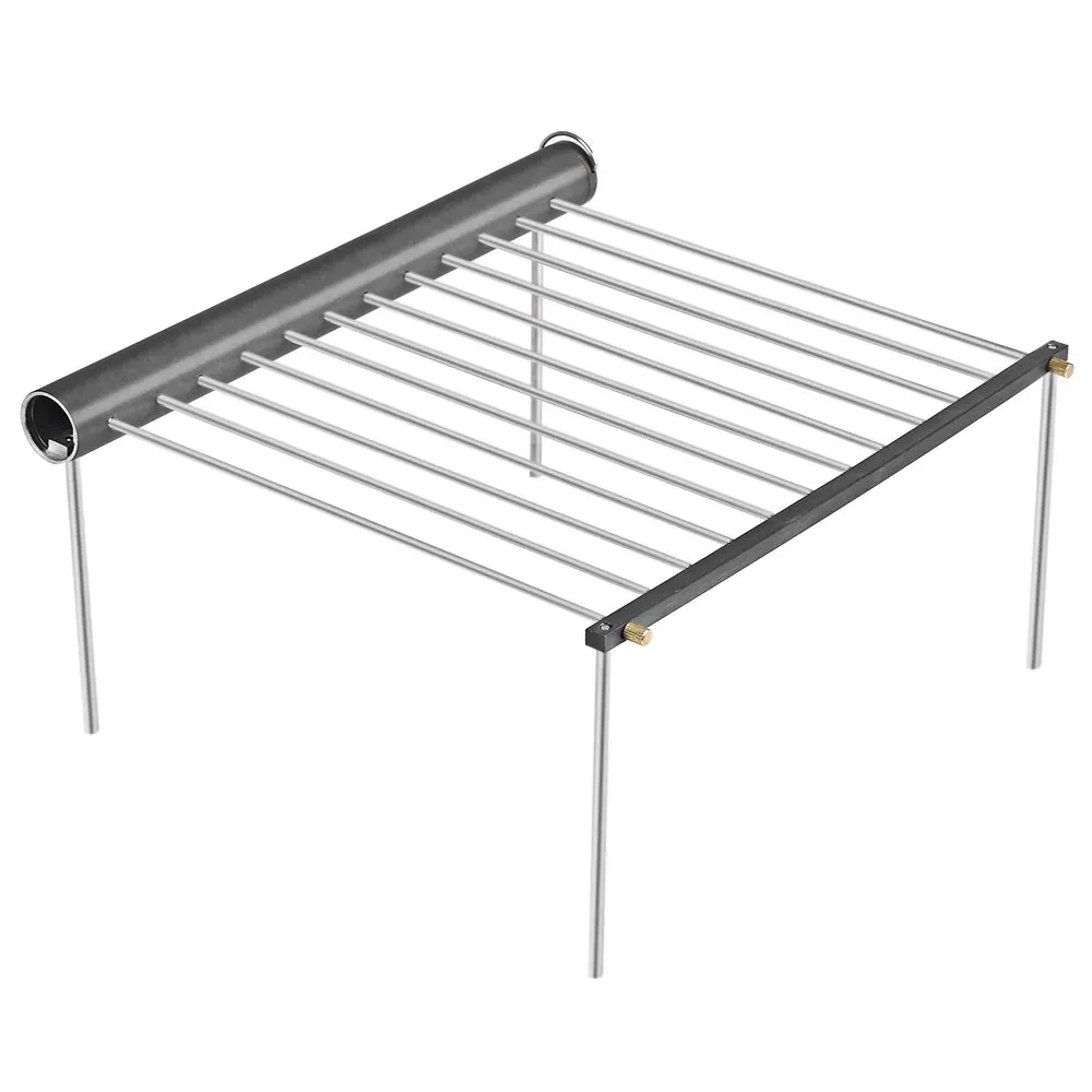 Outdoor Mini Pocket Grill Trekking Camping Park Compact Stainless Steel BBQ Grill Folded With