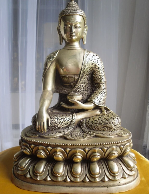 

xd 003020 collectibles Tibetan Buddhist bronze shakyamuni buddha statue 36cm
