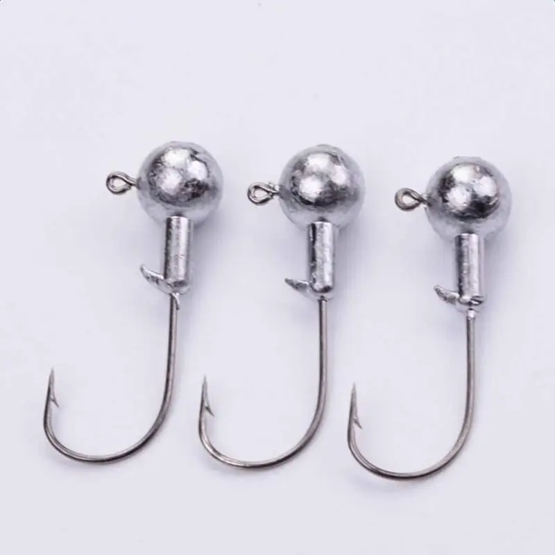 

10Pcs/Set Fishing Hook 1g/3.5g//7g/10g Jig Head Hooks Lead Crank Hook Artificial Bait Soft Lure Hooks Fishing Tackle #15