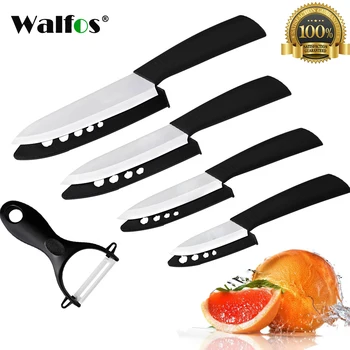 

WALFOS High Quality Kitchen Knife Ceramic Knife Set 3" 4" 5" 6" Inch With Peeler Zirconia Chef Kitchen Tools