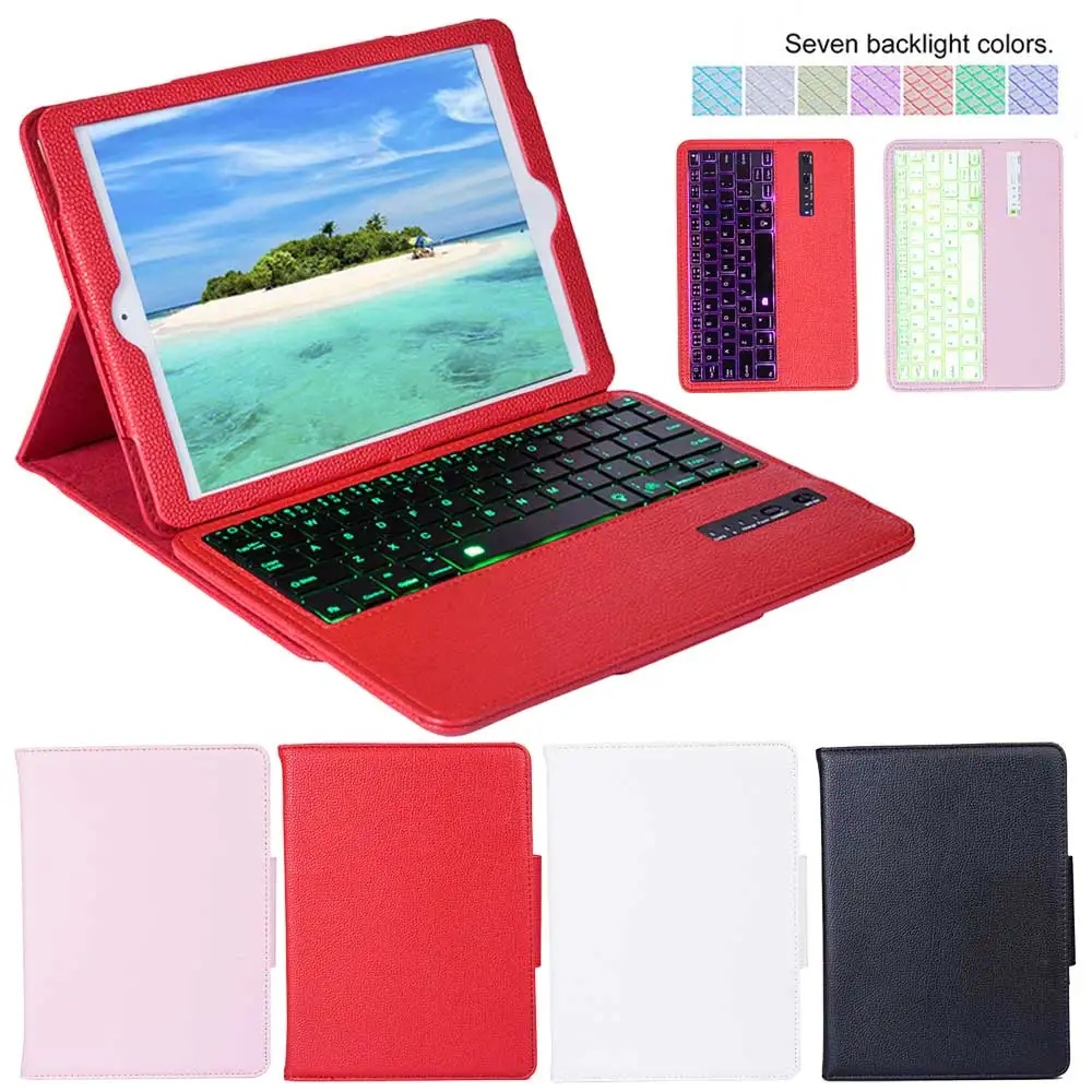

Bluetooth Keyboard Smart Cover For iPad 9.7 inch 2017 2018 Air 1 Air 2 Case Backlight Wireless Keyboard Business Magnetic Case