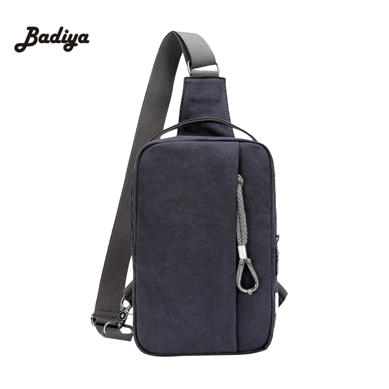 Vintage Men Canvas Crossbody Sling Laptop Shoulder Backpack Aaer