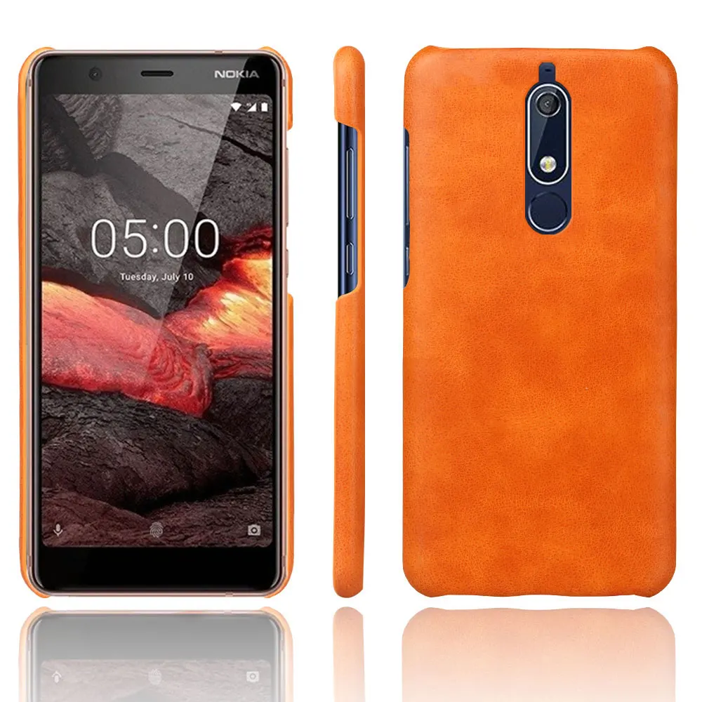 For Nokia 5.1 Case 6 Colors Available Phone Cases For Nokia 5.1 Black Brown Leather Case For Nokia5.1 Back Covers Coque DropShip (4)