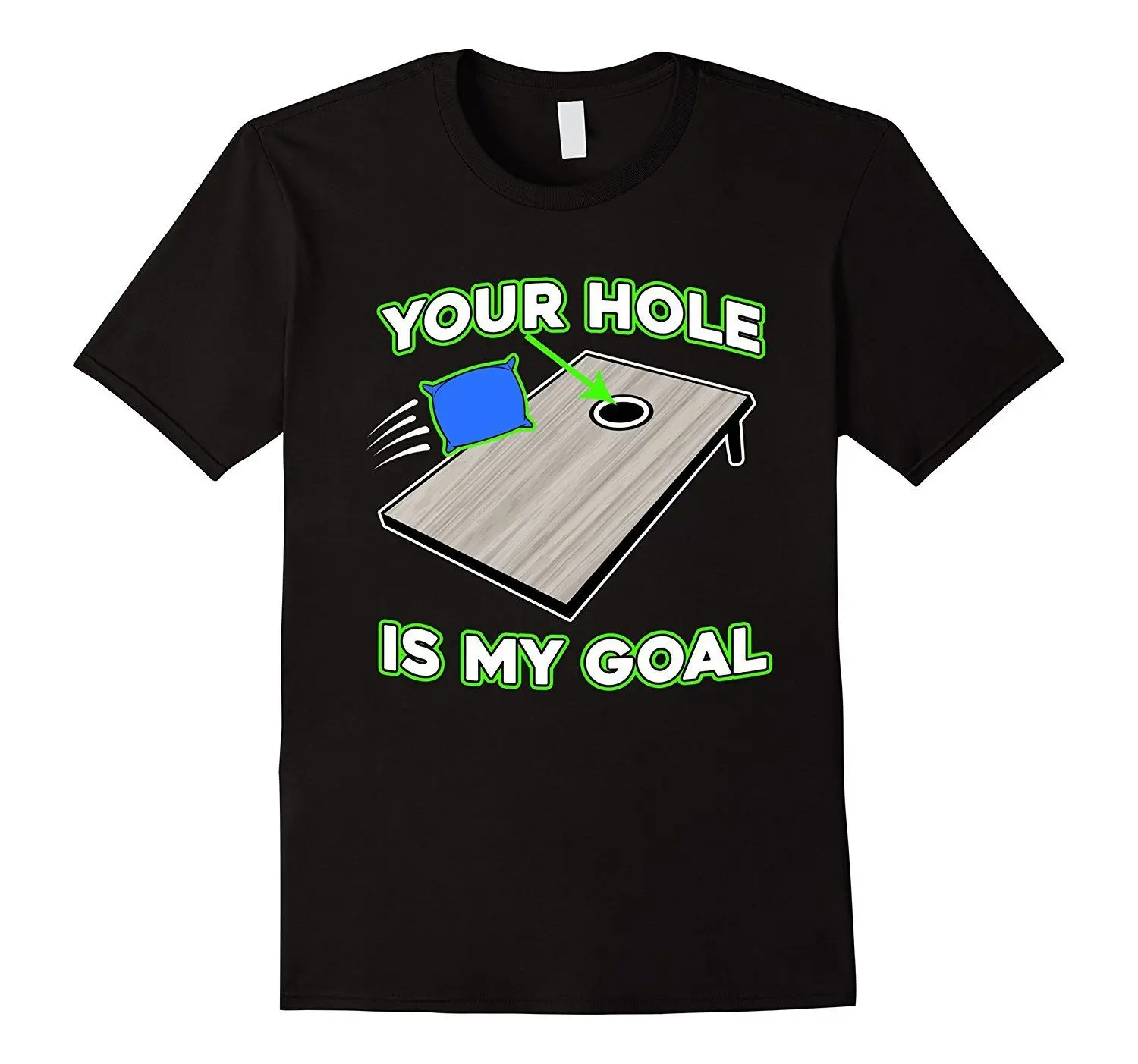 2019 Fashion Summer Style Mens Funny Cornhole T shirt Your Hole Is My