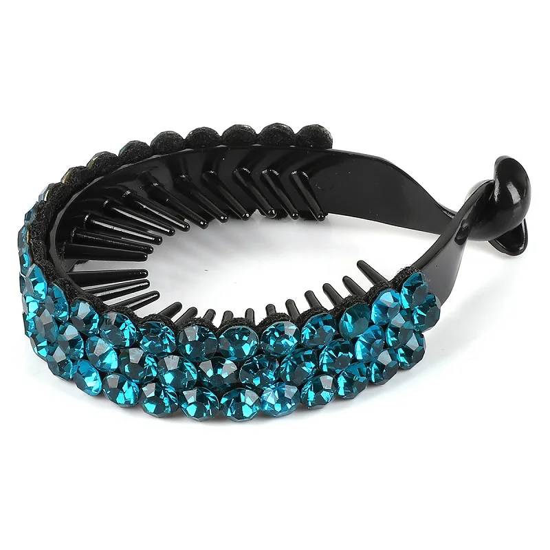 cute hair clips 1pc Korean Crystal Hair Claw For Women Ponytail Holder Ball Head Bun Maker Expanding Hair Clips Hairpins Hair Accessories 2021 headbands for women Hair Accessories