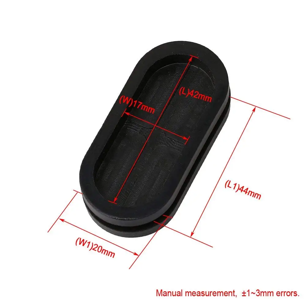 20 шт 44x22 мм паз черный синтетический каучук овальной формы двухсторонние провода прокладки кольцо протектор