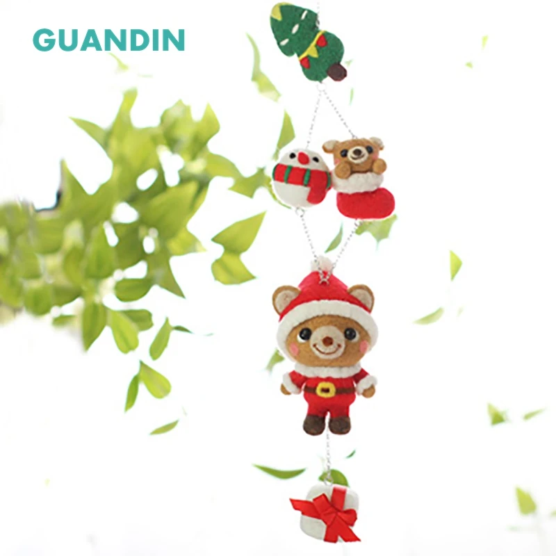 GuanDin необработанный серый Кот Шерсть Войлок Сделай Сам протыкать музыку