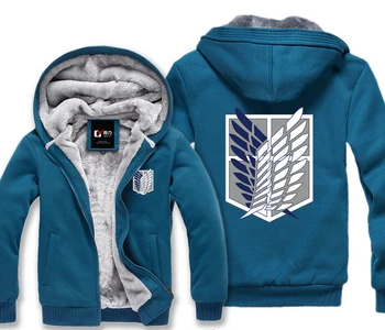 

Attanck On Titan Fashion Winter Autumn Men's Hoodies Sweatshirts Casual Male Hooded Jackets Hoody Cloak Men Shawl Outwear