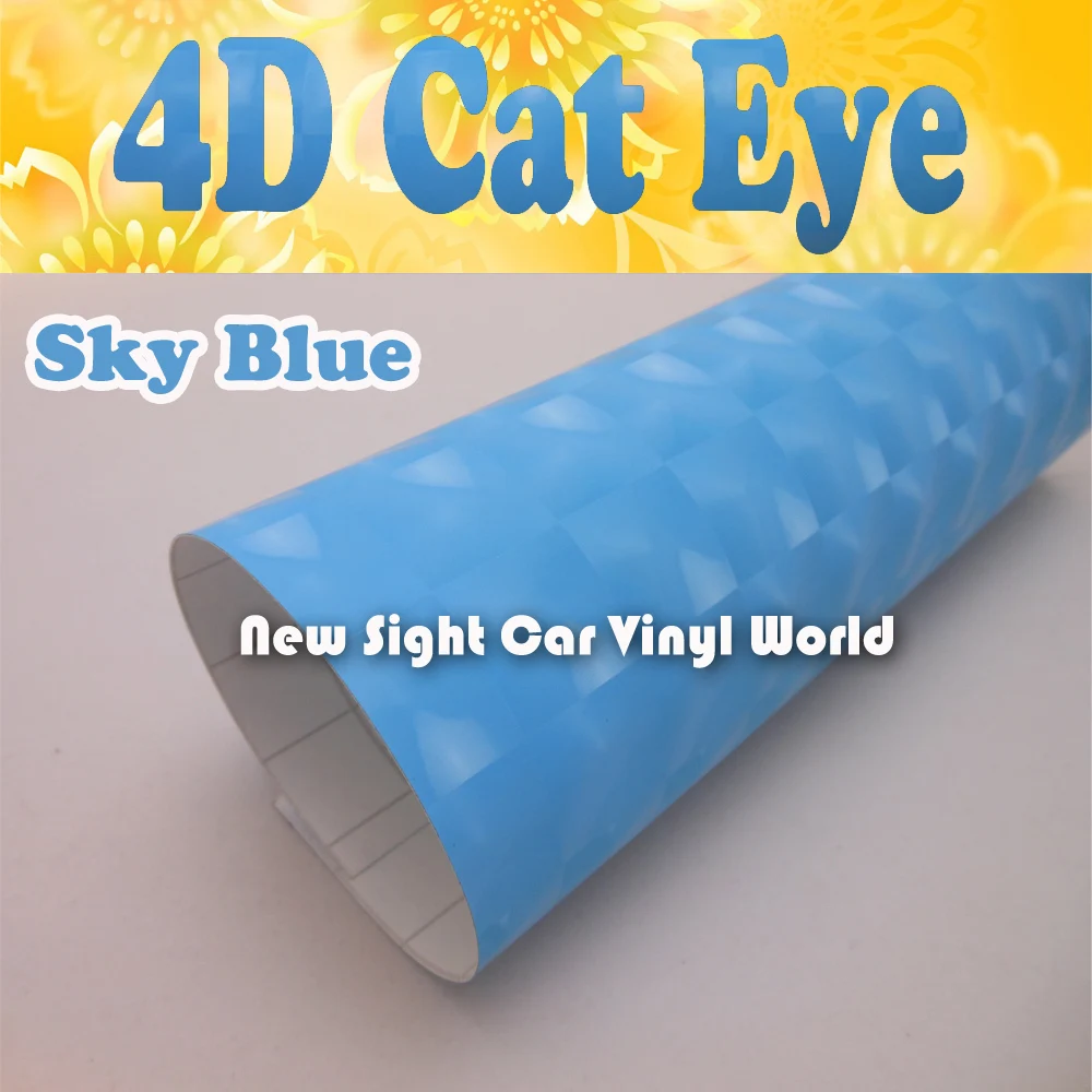 High Quality Blue 4D font b Cat b font font b Eye b font Car Film