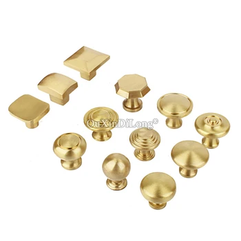 

2PCS European Solid Brass Kitchen Cabinet Door Handles Cupboard Wardrobe Drawer Cabinet Pulls Handles & Knobs Furniture Hardware