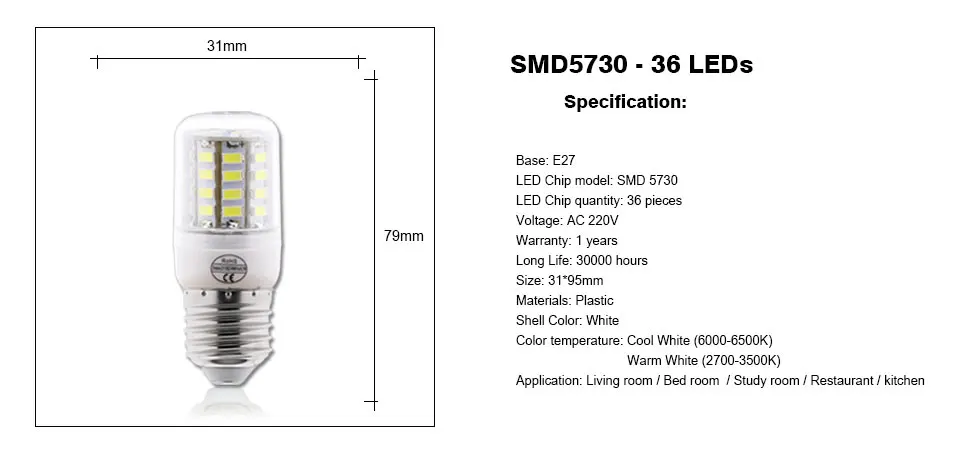 YNL лампада светодиодный светильник E27 220 В 24 36 48 56 69 72 96 Светодиодный s ампулы светодиодный кукурузная лампа SMD 5730 Bombillas светодиодный лампы домашняя люстра огни