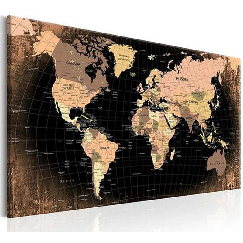 

5d Diy Diamond painting World map with Meridian and Parallel FullCross Stitch Mosaic diamond embroidery Wedding DecorationZP-650