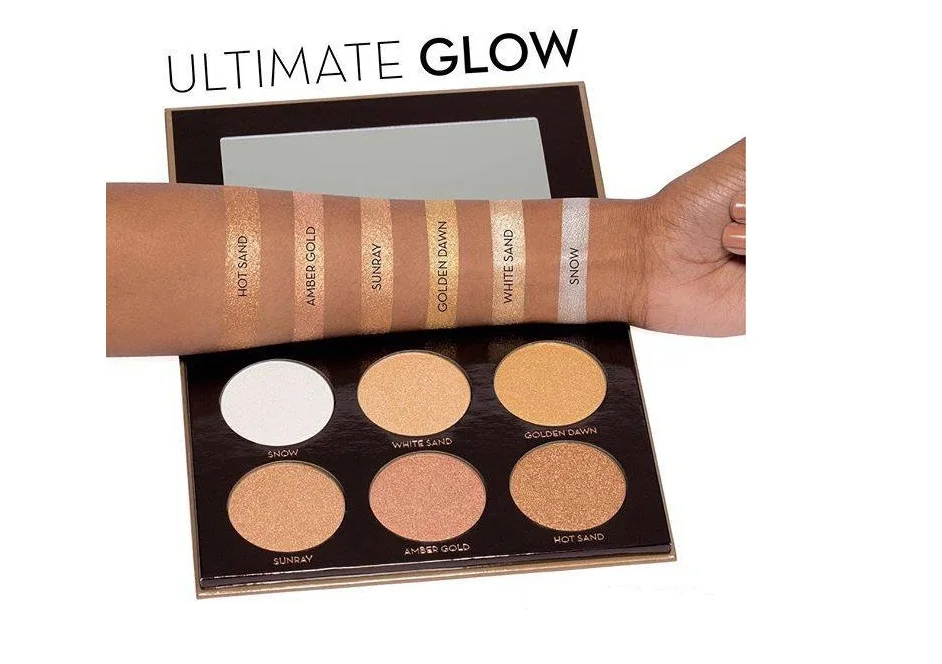 Makeup Highlighter Powder Palette 3 IN 1 Highlighter Shimmer Eyeshadow